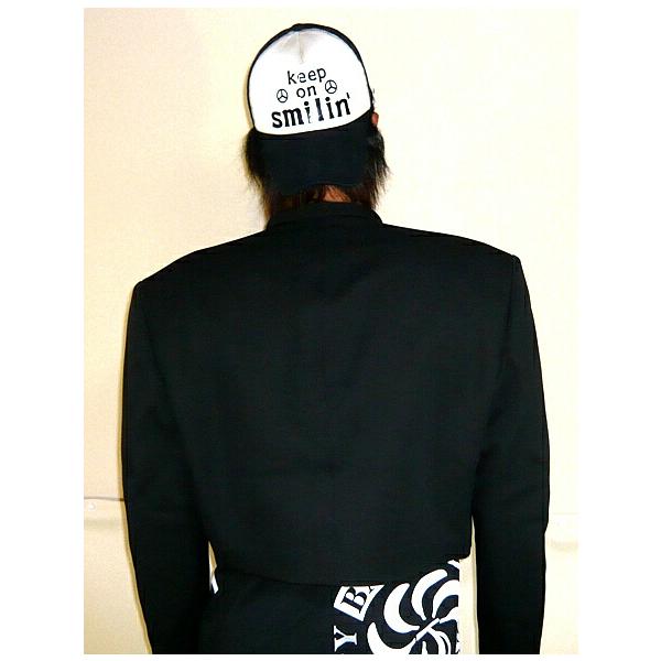 短ラン 学生服 一刀両断丈45cm(M)2cm上りVラインシルエット 