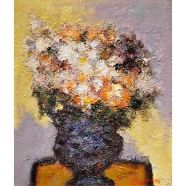 友成晴雄「花」油彩画/【Buyee】