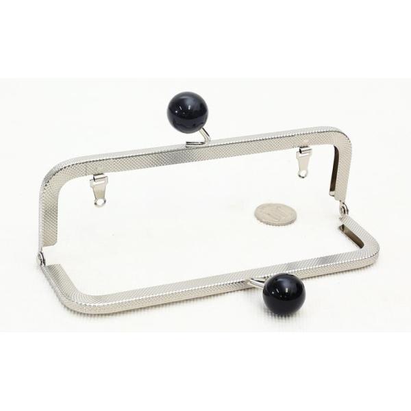 2351【玉付き口金】がま口 口金 16.5cm あめ玉付（2cm