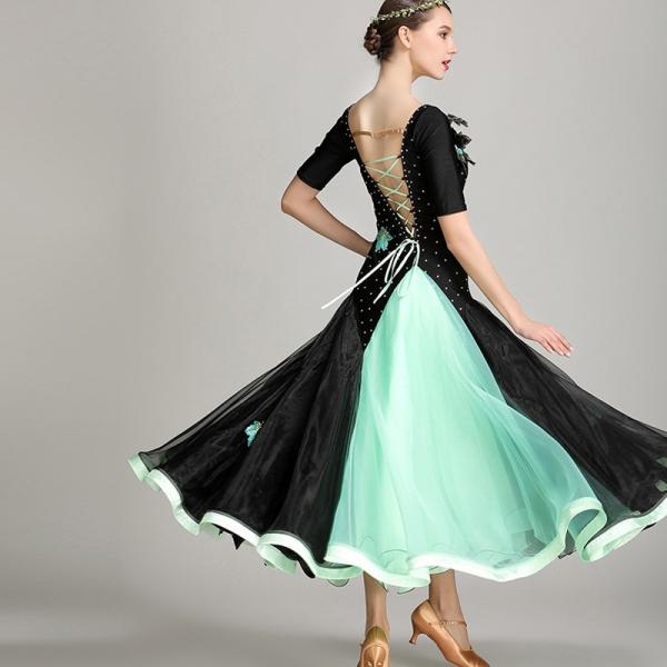 garuda shop レディース社交ダンス衣装 素敵ダンスドレス 魅力セミ