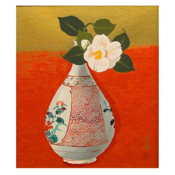 特価！小倉遊亀【 椿 】シルクスクリーン 新品額装 限定200部 /【Buyee