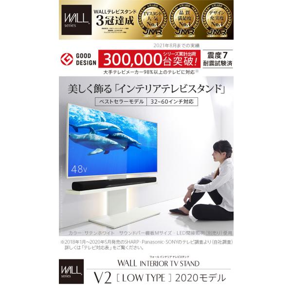 グッドデザイン賞受賞 テレビ台 WALLインテリアテレビスタンドV2 ロー