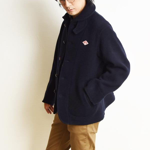 ダントン DANTON ウールパイル 丸襟 ジャケット 長袖 ラウンド