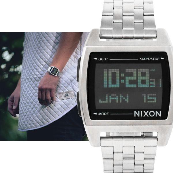 NIXON ニクソン A1107000 BASE ベース シルバー デジタル メンズ