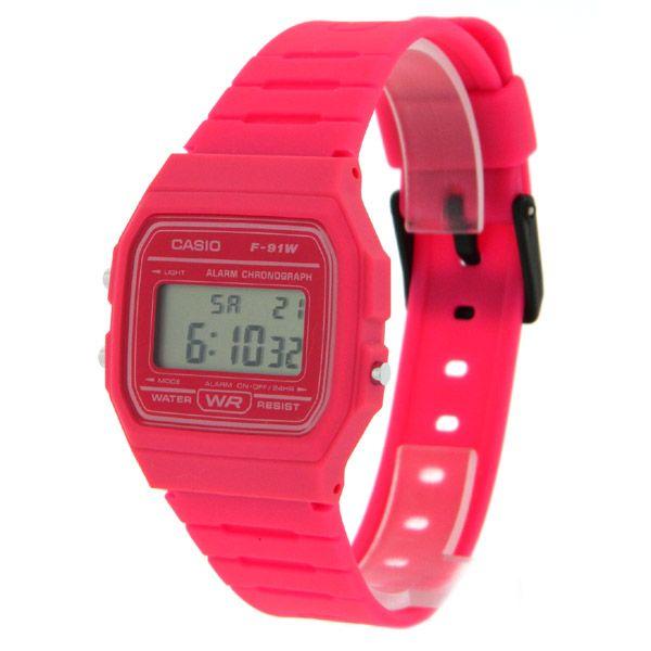 メール便]F-91WC-4ACF デジタル 時計 カシオ CASIO ピンク f91wc