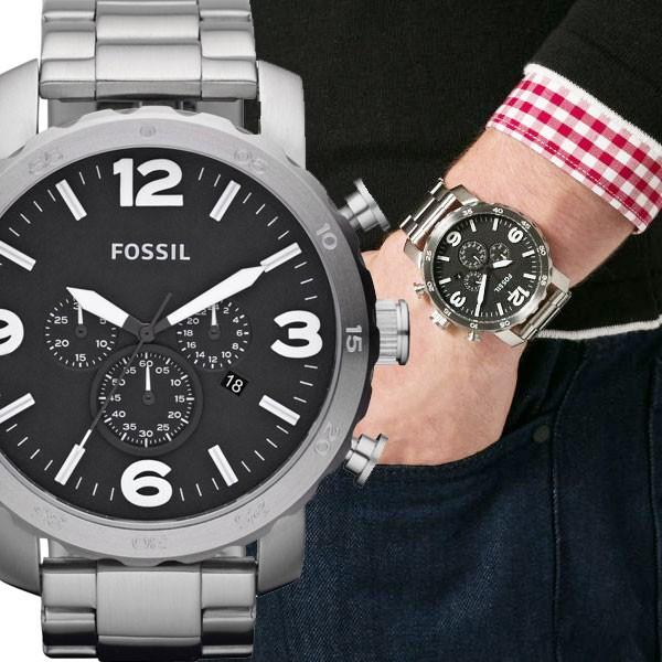 FOSSIL フォッシル JR1353 NATE Metal ネイト ブラック シルバー