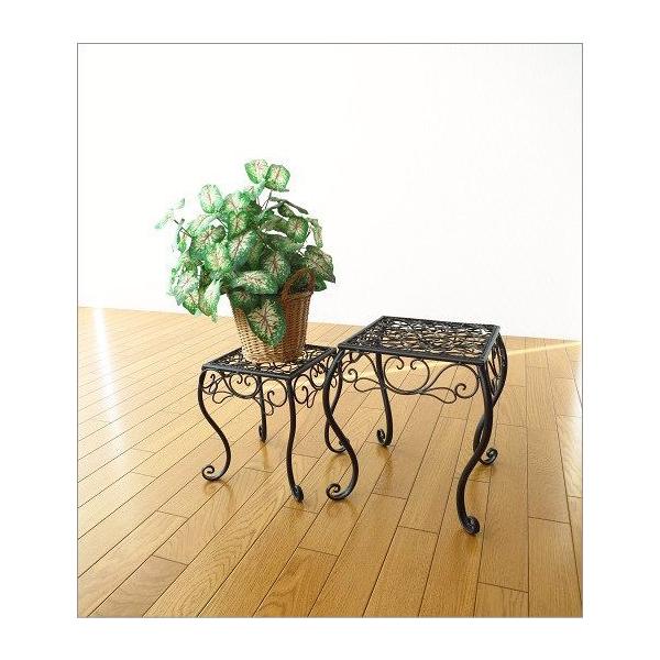 花台 フラワースタンド おしゃれ アイアン アンティーク 鉢置き台 猫脚