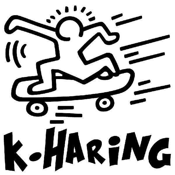 キース・ヘリング ステッカー キースへリング ：２２cm×２２cm 車