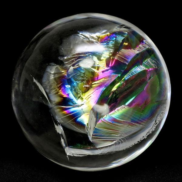 虹水晶　丸玉　540g 天然水晶玉 最高級 天然 虹入り水晶 丸玉 約44mm 天然石