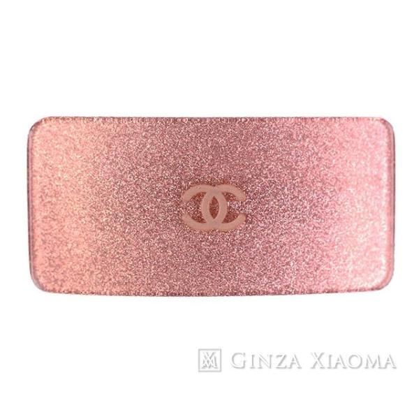 CHANEL バレッタ　ピンク　ラメ　スクエア　ココマーク CHANEL バレッタピンクラメスクエアココマーク