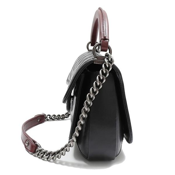 CHANEL シャネル マトラッセ 2WAYチェーンショルダー ブラックボルドー