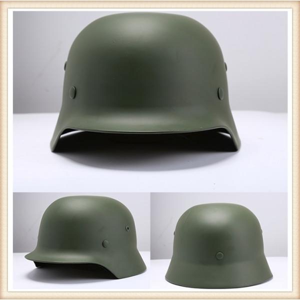 即送 ドイツ軍 M-35 スチール レプリカ ヘルメット グリーン コスプレ
