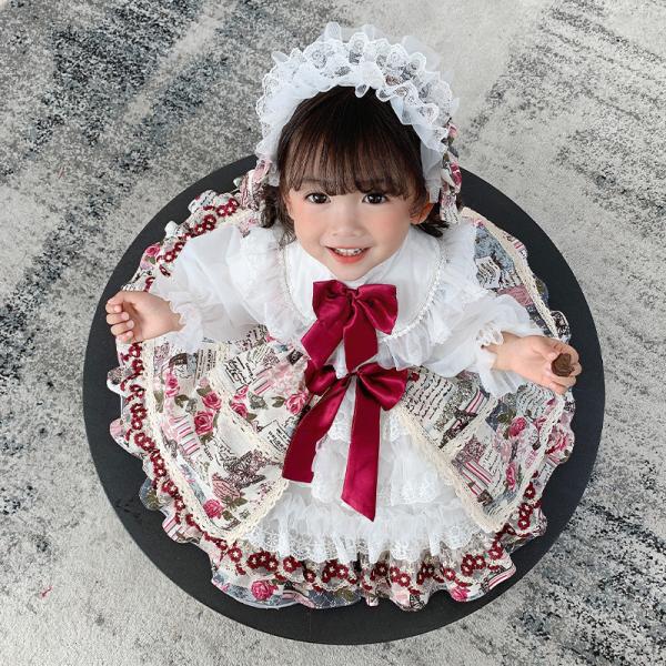 ワンピース 子供 ロリータ キッズ 長袖 メイド ロリータ服 女の子 洋服