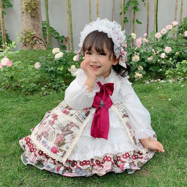 ワンピース 子供 ロリータ キッズ 長袖 メイド ロリータ服 女の子 洋服