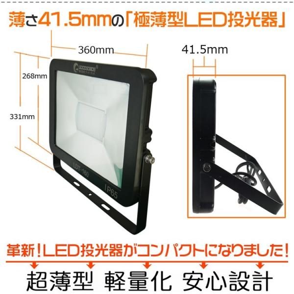 グッドグッズ 投光器 LED 防水 屋外 100W 16000lm 明るい 最強 作業灯 ...