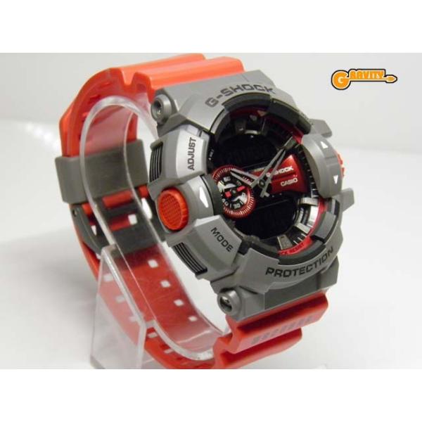 GA-400-4BJF ロータリースイッチモデル グレー×レッドカラー CASIO  