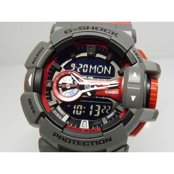 ゼ*ト様 美品 G-SHOCK GA-400 レッド グレー NISSAN NI GA-400-4BJF ロータリースイッチモデル グレー×レッドカラー CASIO