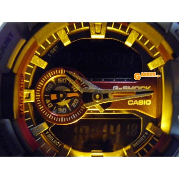 GA-400-4BJF ロータリースイッチモデル グレー×レッドカラー CASIO