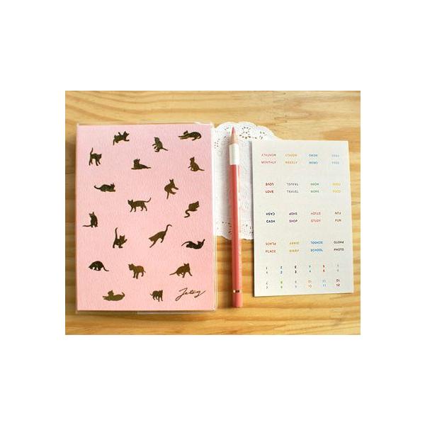 choochoo本舗 かわいい猫のスケジュール帳 サーモンピンク ねこの手帳