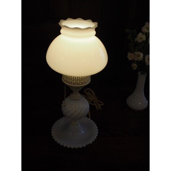 アメリカヴィンテージ ミルクガラスランプ /【Buyee】
