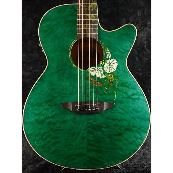 Luna Guitars Flora Moonflower Custom Folk Quilt Maple with cust