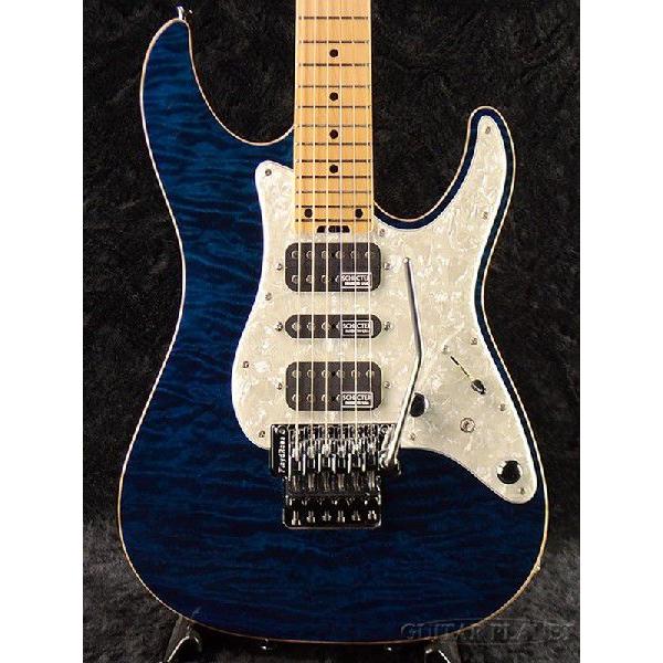 Schecter EX-V-24 CTM FRT 4A Grade -BKAQ- ブルー《エレキギター