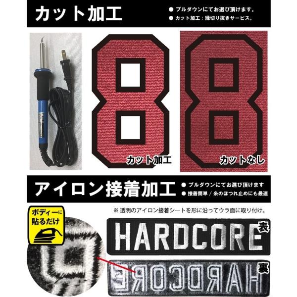 2重フチ☆ジャージー書体☆英数字ワッペン 5cm 690円〜(国産高 2重フチ☆ジャージー書体☆英数字ワッペン 5cm 690円〜(国産高