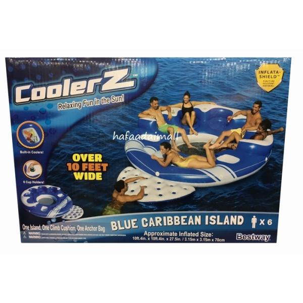 BESTWAY COOLERZ ブルーカリビアン フローティング アイランド 3.3MX3.3M｜水遊び