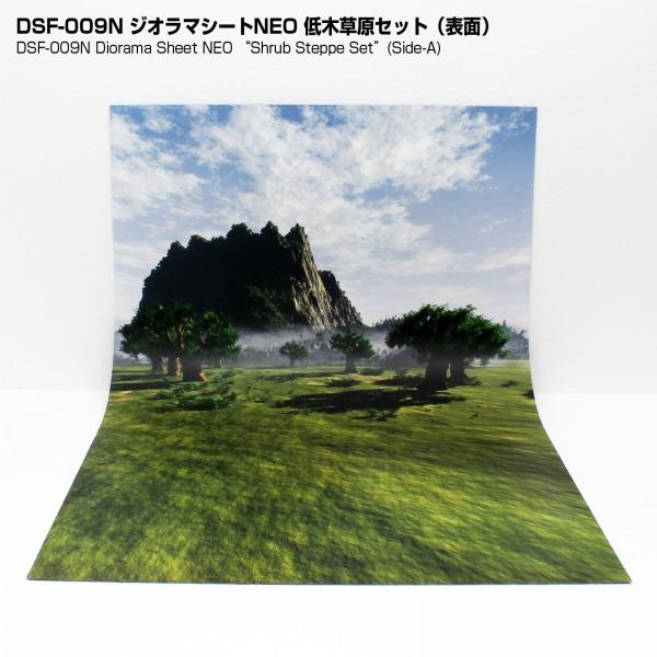 箱庭技研]ジオラマシートNEO DSF-009N 低木草原セット 背景
