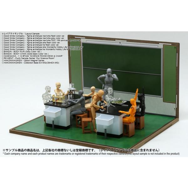 ジオラマ ジオラマシートmini-EX F007 教室セットA 背景シート 学校 教室