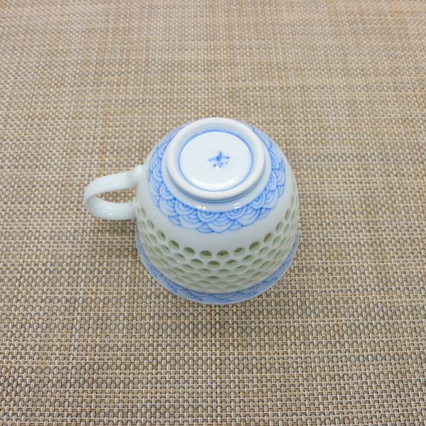 ティーカップ 有田焼 波佐見焼 丹心窯 水晶青海波コーヒーカップ