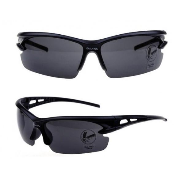 UV400 紫外線カット OULAIOU スポーツサングラス ブラック×ブラック