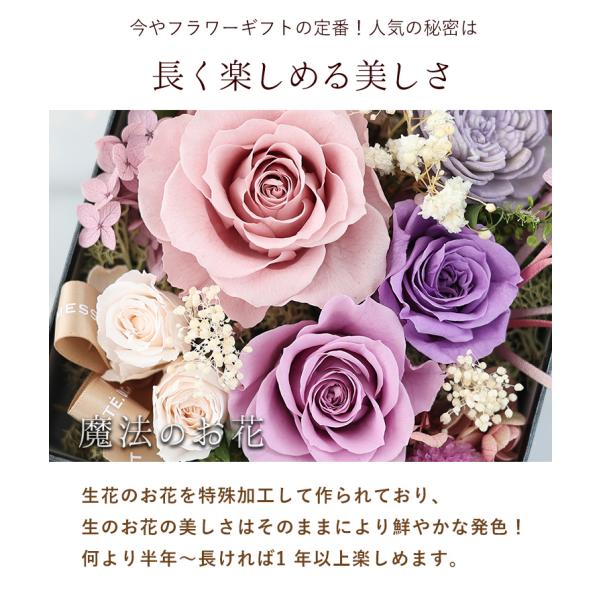 花オーダー プリザーブドフラワー 誕生日 プレゼント 花 女性 結婚祝い 退職祝い