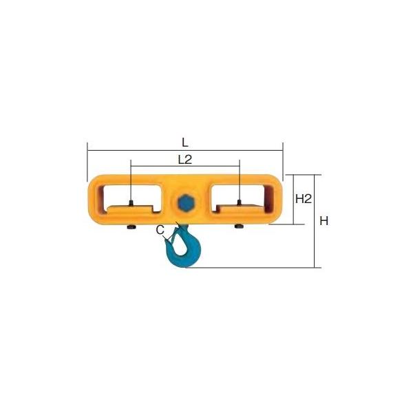 スーパーツール フォークリフト用吊フック(ラッチ付) FLH1 /【Buyee】