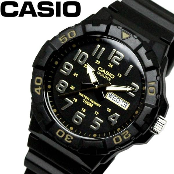 カシオCASIO ダイバールックDIVER LOOK クオーツメンズ腕時計ブラック