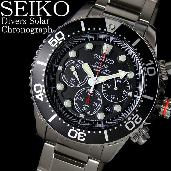 逆回転防止ベゼルSEIKO 腕時計 クロノグラフ メンズ ダイバーズウォッチ 逆輸入　未使用品
