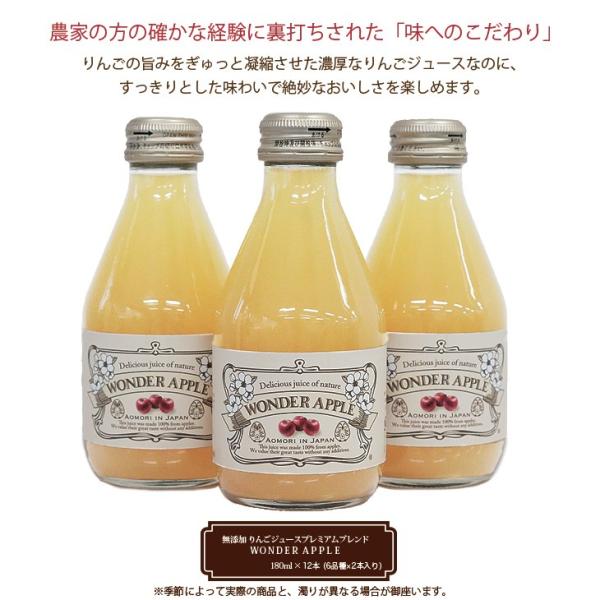 りんごジュース ミックス 180ml瓶 12本 セット 6品種(各2本