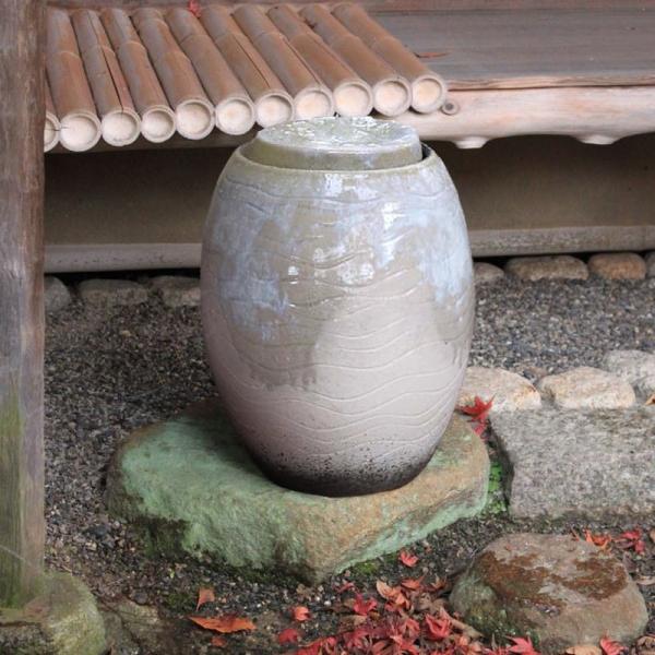 水琴窟 和風 庭 置物 室内用 和風 置物 信楽焼 すいきんくつ 琴音 こと