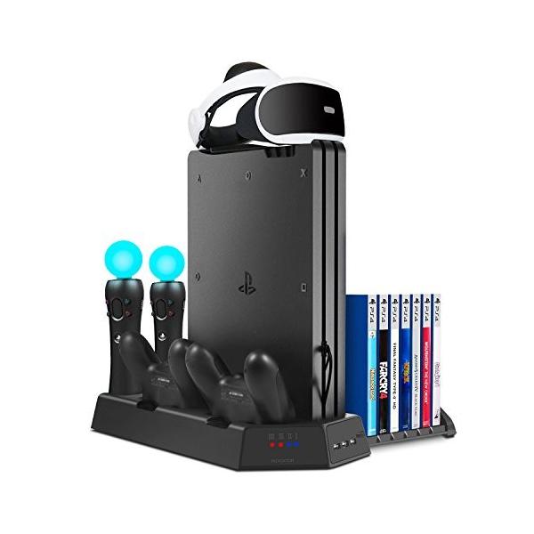 KetenTech 最新版 PSVRスタンド PS4/PS4 PRO/PS4 SLIM縦置き 充電