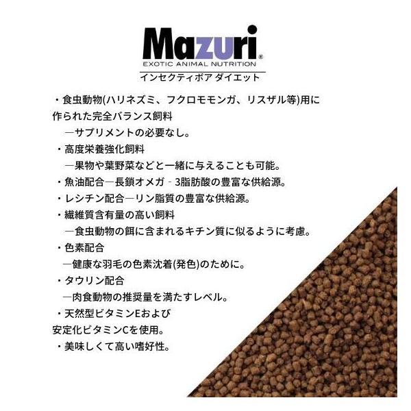 ハリネズミ フード mazuri マズリ インセクティボア ダイエット(食虫