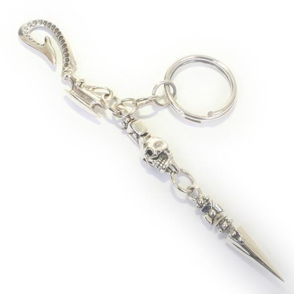 【ファッション通販】 KC-N015)SILVER925スカル髑髏フッカーシルバーキーチェーン 一般