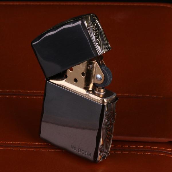 ZIPPO ジッポー ライター オイルライター 黒金贅沢！豪華3面立体彫刻