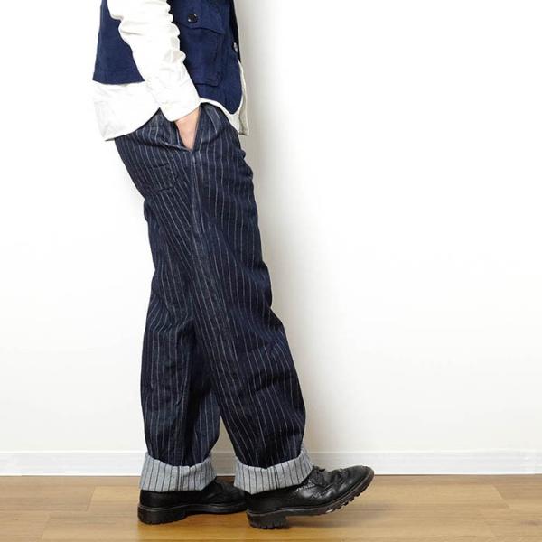 Burgus Plus & Co. ヒッコリーストライプ フレンチワークパンツ Burgus Plus & Co. ヒッコリーストライプ フレンチワークパンツ