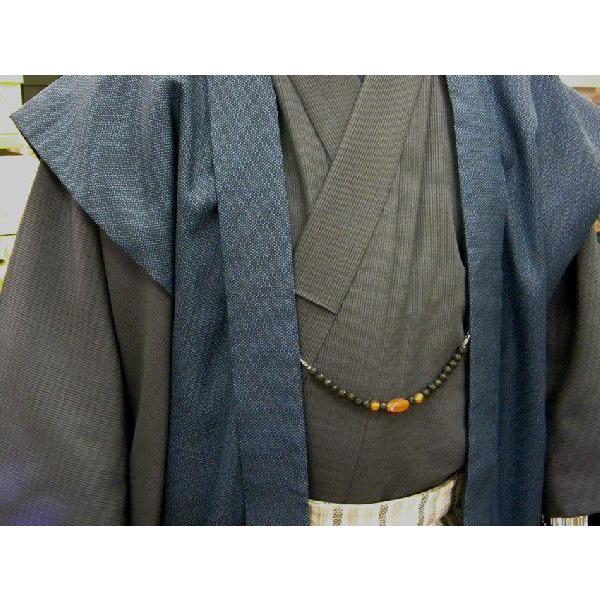 袖なし羽織陣羽織正絹紬ロング丈羽織亀甲絣男の着物/【Buyee】