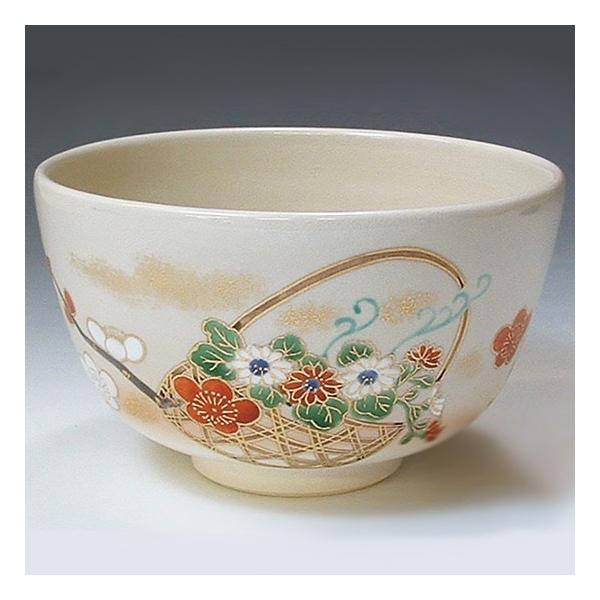大学生 割引 花遊び（ はなあそび） 京焼清水焼抹茶わんTQY081 香菊紙箱入り 茶碗