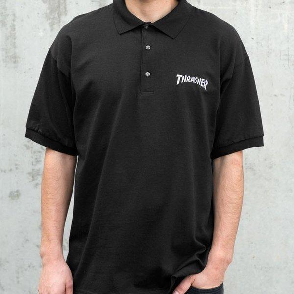 THRASHER(US企画)ポロシャツ スラッシャー Embroidered Logo Polo