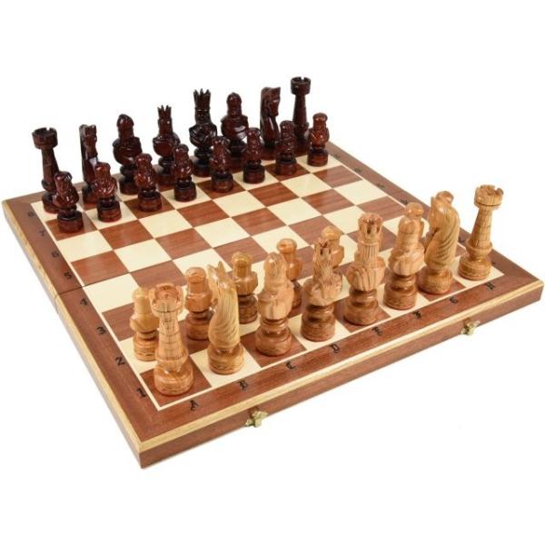 高級 チェスセット 木製 ポーランド製 Caesar カエサル 59.5cm×59.5cm 
