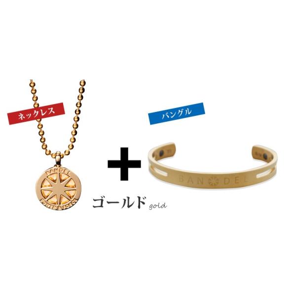 2点セット バンデル チタンネックレス チタンバングル アクセサリー