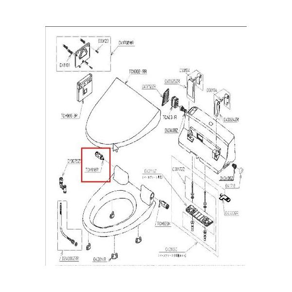 TOTO水回り部品 トイレ ウォシュレット ヒンジ関係：ソフト閉止