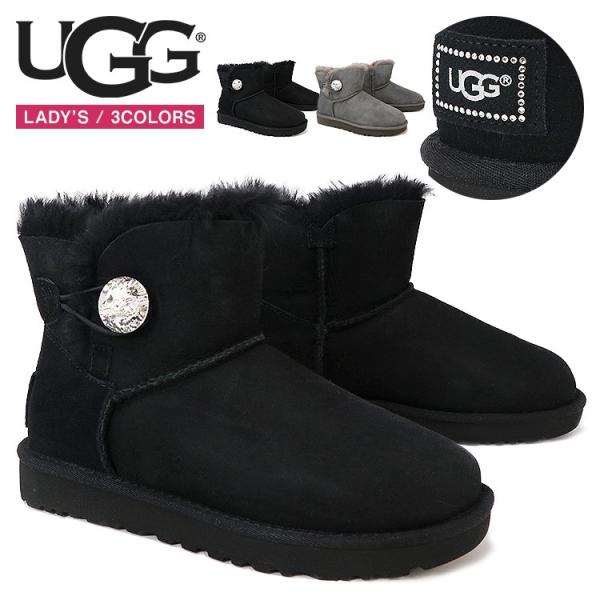 UGG ムートン ブーツ アグ レディース MINI BAILEY BUTTON BLING ミニ